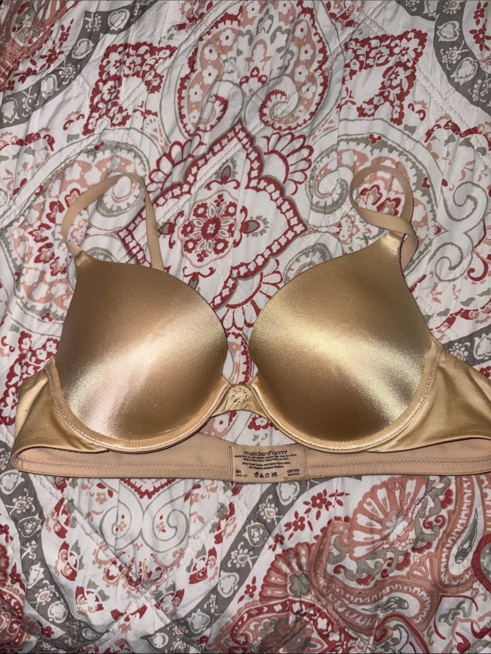 Maidenform Shimmery Gold T-Shirt Underwire Bra